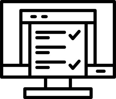 Web Sitesi Denetim Listesi Web simgesi vektör illüstrasyonu