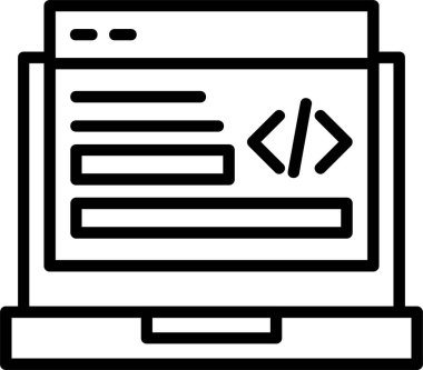 Web Programlama Web simgesi vektör illüstrasyonu