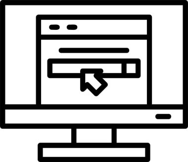 arama web simgesi vektör illüstrasyonu