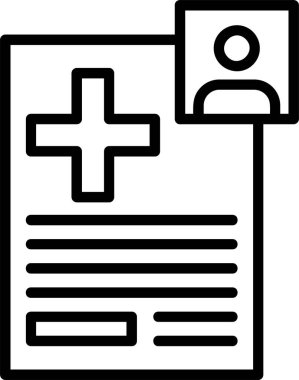 Hasta Profili Web simgesi vektör illüstrasyonu