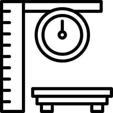 Vücut Kütle İndeksi Web simgesi vektör illüstrasyonu