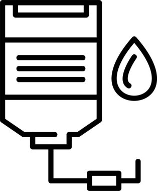Kan torbası web simgesi vektör illüstrasyonu