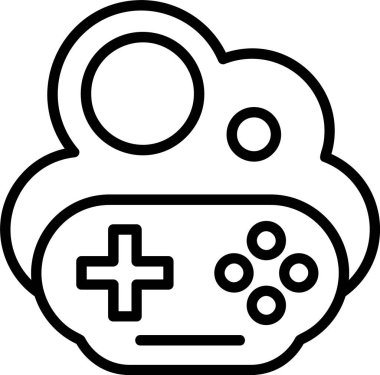 Bulut Oyunu Web simgesi vektör çizimi
