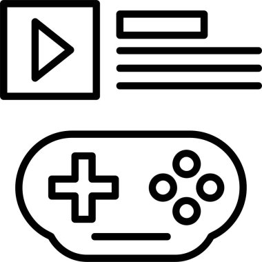 Oyun Video Web simgesi vektör çizimi