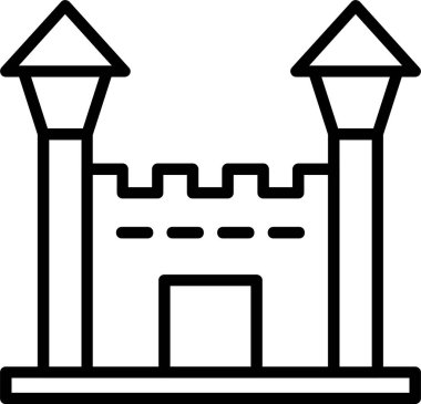 Şişme Kale Web simgesi vektör illüstrasyonuName