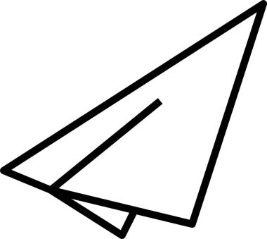 Kağıt Düzlem ağ ikonu vektör illüstrasyonu