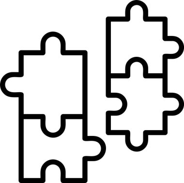 puzzle web simgesi vektör illüstrasyonu