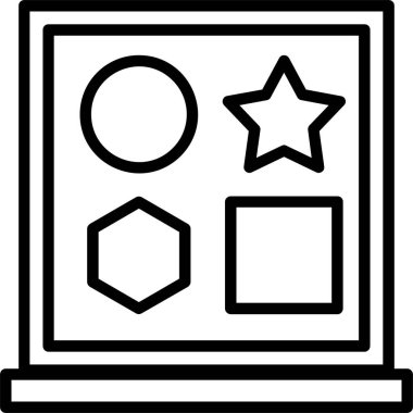 Şekli Oyuncak Web simgesi vektör illüstrasyonu