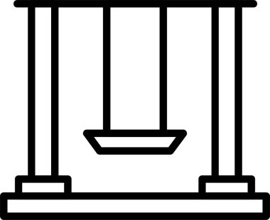 Salıncak ağ ikonu vektör illüstrasyonu