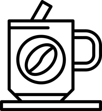 Kahve Karıştırma simgesi, vektör illüstrasyonu 