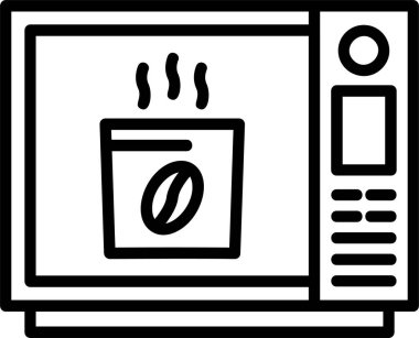 Kahve fırını web simgesi vektör illüstrasyonu