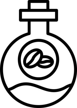 Kahve Bilimi Web simgesi vektör illüstrasyonu