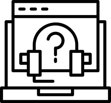 Müşteri hizmetleri web simgesi vektör illüstrasyonu