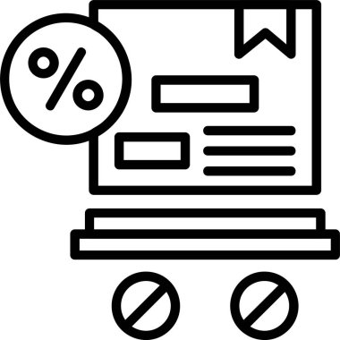  İndirimli Kurye web simgesi vektör illüstrasyonu