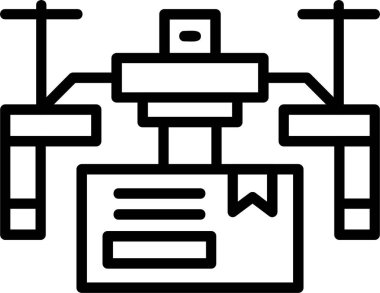 Drone Taşıma Web simgesi vektör illüstrasyonuName