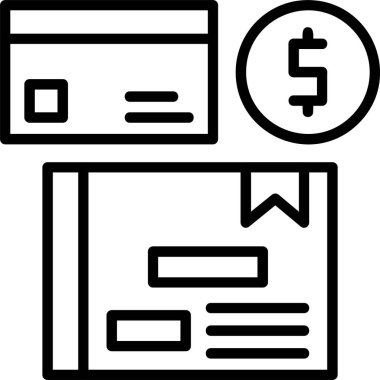  Nakitsiz Ödeme web simgesi vektör çizimi