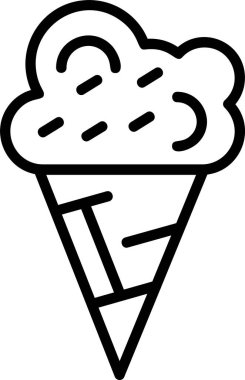 Icecream web simgesi vektör çizimi