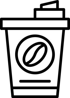 Kahve Paketi Web simgesi vektör illüstrasyonu