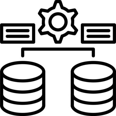 veritabanı web simgesi vektör çizimi