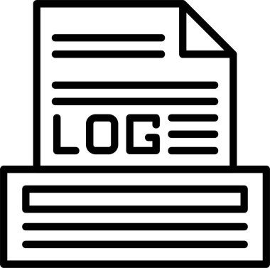 Günlük Kaydı web simgesi vektör illüstrasyonu