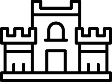 Castle Web simgesi vektör illüstrasyonu