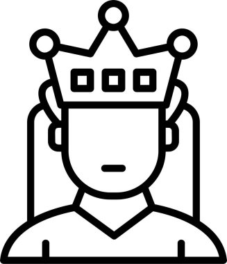 King Web simgesi vektör illüstrasyonu