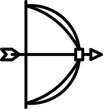 Bow Arrow web simgesi vektör illüstrasyonu