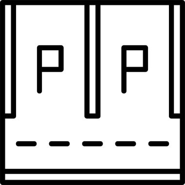 Otopark Web simgesi vektör illüstrasyonu