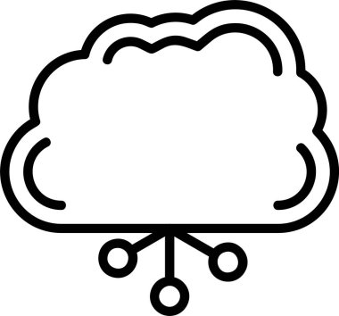 bulut web simgesi vektör illüstrasyonu