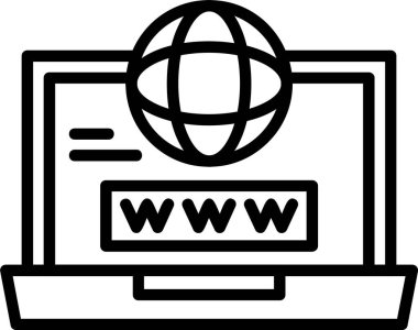 Çevrimiçi Varlık web simgesi vektör illüstrasyonu