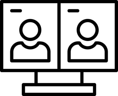 Video Conferenc web simgesi vektör çizimi