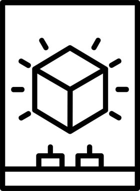  3d Tarayıcı Web simgesi vektör çizimi