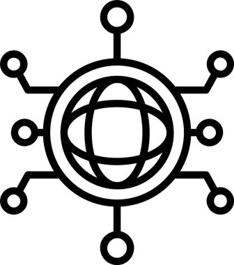 Dijitalleştirme web simgesi vektör çizimi