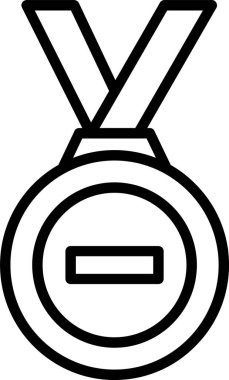 Madalya web simgesi vektör illüstrasyonu