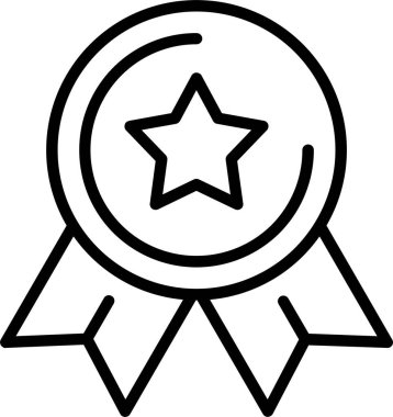 Madalya web simgesi vektör illüstrasyonu