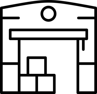 Depo web simgesi vektör illüstrasyonu