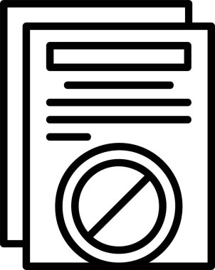 Yasaklı web simgesi vektör illüstrasyonu