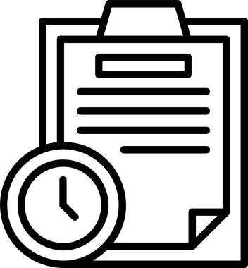 Geçmiş web simgesi vektör illüstrasyonu