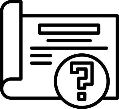 Soru işareti web simgesi vektör illüstrasyonu