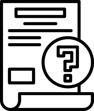 Soru işareti web simgesi vektör illüstrasyonu