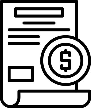 Gelir web simgesi vektör illüstrasyonu