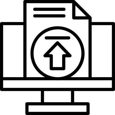 Web simge vektör çizim upload