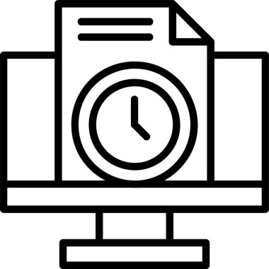 Geçmiş web simgesi vektör illüstrasyonu