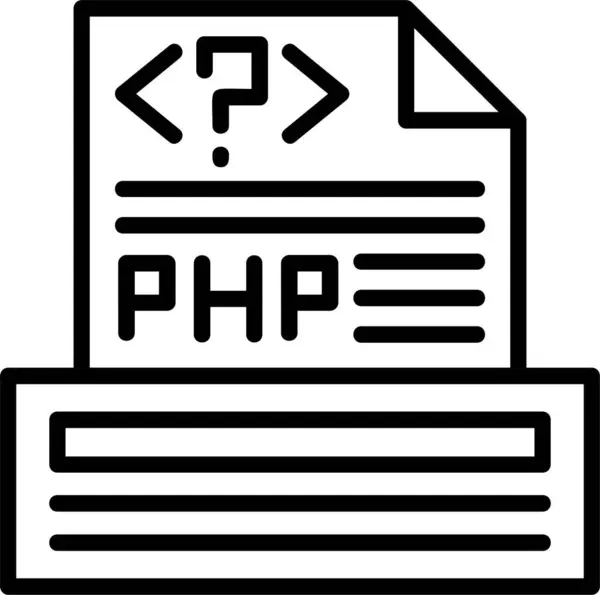 Php Dosya Web simgesi vektör illüstrasyonu