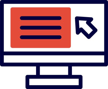 Ekran okuyucu simgesi, vektör illüstrasyonu 