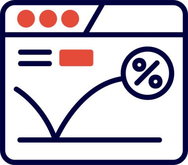 Zıplama oranı. Web basit simgesi illüstrasyonu