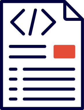 Başlık Kodu. Web basit simgesi illüstrasyonu