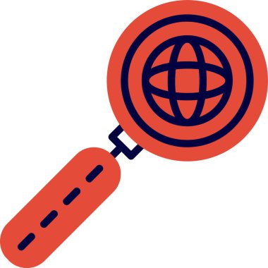 İnternet araştırması. Web basit simgesi illüstrasyonu