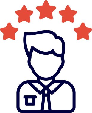 Müşteri Tecrübesi. Web basit simgesi illüstrasyonu