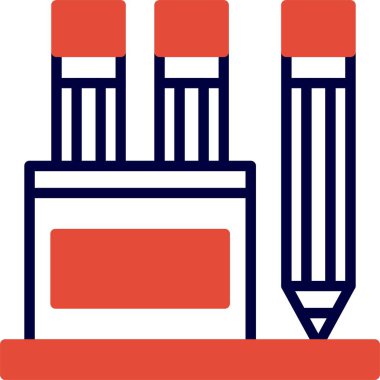 Kalem kutusu simgesinin vektör illüstrasyonu